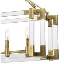 Prima Vista 8-Light Aged Antique Brass Island Chandelier with Clear Acrylic Accents by Metropolitan -BLACK DECKER store aged antique brass metropolitan chandeliers n7359 790 4f 1000