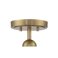 Splendour 19 in. 4-Light Aged Antique Brass Semi-Flush Mount with Chocolate Linen Shade by Metropolitan -BLACK DECKER store aged antique brass metropolitan flush mount lights n7344 790 4f 1000