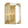 Prima Vista 2-Light Aged Antique Brass Wall Sconce with Clear Acrylic Accents by Metropolitan -BLACK DECKER store aged antique brass metropolitan vanity lighting n7352 790 64 1000