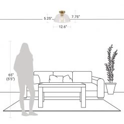 12.5 in. Vintage-Inspired Semi-Flush Mount Ceiling Light by Cresswell -BLACK DECKER store antique brass cresswell flush mount lights 24059 000 44 1000