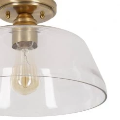 12.5 in. Vintage-Inspired Semi-Flush Mount Ceiling Light by Cresswell -BLACK DECKER store antique brass cresswell flush mount lights 24059 000 4f 1000