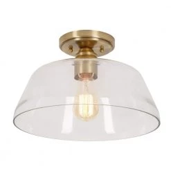 12.5 in. Vintage-Inspired Semi-Flush Mount Ceiling Light by Cresswell