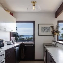 12.5 in. Vintage-Inspired Semi-Flush Mount Ceiling Light by Cresswell -BLACK DECKER store antique brass cresswell flush mount lights 24059 000 76 1000