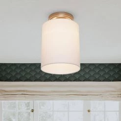 10.5 in. 1-Light Antique Brass Modern Flush Mount by Cresswell 17 10.5 in. 1-Light Antique Brass Modern Flush Mount by Cresswell -BLACK DECKER store antique brass cresswell flush mount lights 24063 000 31 1000