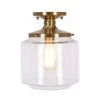 10.6 in. 1-Light Antique Brass Mid-Century Modern Flush Mount by Cresswell -BLACK DECKER store antique brass cresswell flush mount lights 24066 000 64 1000