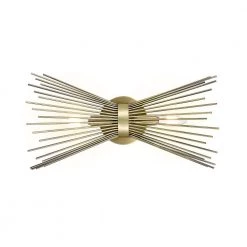 2-Light Antique Brass Mid-Century Modern Vanity Bath Sconce Light by Cresswell 9 2-Light Antique Brass Mid-Century Modern Vanity Bath Sconce Light by Cresswell -BLACK DECKER store antique brass cresswell wall sconces 22308 000 44 1000
