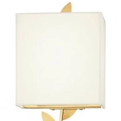 Arbor Grove 1-Light Ardent Gold Leaf LED Wall Sconce with White Linen Shade by Metropolitan 12 Arbor Grove 1-Light Ardent Gold Leaf LED Wall Sconce with White Linen Shade by Metropolitan -BLACK DECKER store ardent gold leaf metropolitan vanity lighting n7970 696 l c3 1000