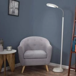 72 in. Beige Natural Full Spectrum Sunlight Gooseneck Floor Lamp by Lavish Home -BLACK DECKER store beige lavish home floor lamps hw1000048 31 1000