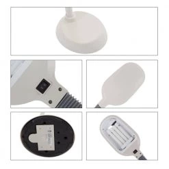 72 in. Beige Natural Full Spectrum Sunlight Gooseneck Floor Lamp by Lavish Home -BLACK DECKER store beige lavish home floor lamps hw1000048 4f 1000