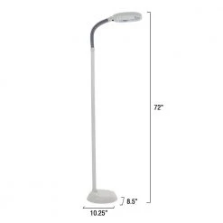 72 in. Beige Natural Full Spectrum Sunlight Gooseneck Floor Lamp by Lavish Home -BLACK DECKER store beige lavish home floor lamps hw1000048 c3 1000