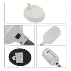 60 in. Natural Full Spectrum Sunlight Gooseneck Floor Lamp in Beige by Lavish Home -BLACK DECKER store beige lavish home floor lamps w020081 4f 1000