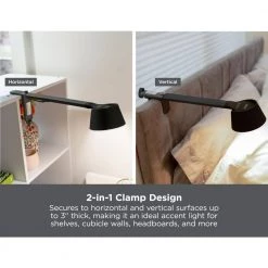 4 in. Works with Alexa Smart 2-in-1 LED Clamp Lamp, Fits Cubicles and Headboards, Automatic Circadian Lighting, Black by BLACK+DECKER 11 4 in. Works with Alexa Smart 2-in-1 LED Clamp Lamp, Fits Cubicles and Headboards, Automatic Circadian Lighting, Black by BLACK+DECKER -BLACK DECKER store black black decker desk lamps led2200 clsm bk 1f 1000