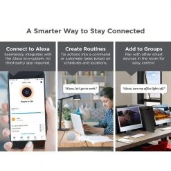 17 in., Black, Indoor, Alexa Smart Desk Lamp, Works with Alexa with USB Charging Port by BLACK+DECKER -BLACK DECKER store black black decker desk lamps led2200 usbsm bk 4f 1000