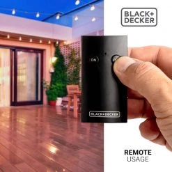 Outdoor Wireless Outlet with Remote 2 Grounded Outlets Photocell Sensor by BLACK+DECKER 13 Outdoor Wireless Outlet with Remote 2 Grounded Outlets Photocell Sensor by BLACK+DECKER -BLACK DECKER store black black decker outdoor lighting accessories bdxpa0011 fa 1000