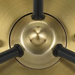 10 in. Black and Brass Mid-Century Modern Flush Mount by Cresswell 9 10 in. Black and Brass Mid-Century Modern Flush Mount by Cresswell -BLACK DECKER store black brass cresswell flush mount lights 22290 000 44 1000