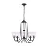 5-Light Satin Black Modern Farmhouse Chandelier with Glass Shades by Cresswell 1 5-Light Satin Black Modern Farmhouse Chandelier with Glass Shades by Cresswell -BLACK DECKER store black cresswell chandeliers 24070 000 64 1000