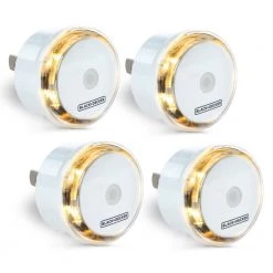 LED Night Light Plug-In with Photocell Sensor, 2.5 Lumens (4-Pack) Outlet Room Lights by BLACK+DECKER