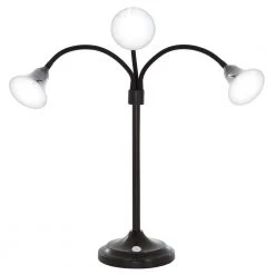 BLACK DECKER store 6 30.5 in. Black 3-Headed Desk Lamp with Adjustable Arms by Lavish Home
