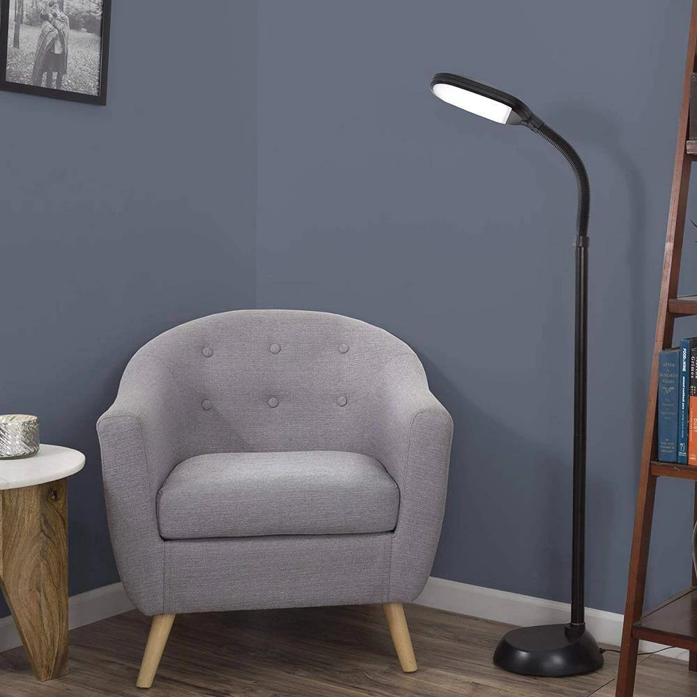 60 in. Black LED Sunlight Floor Lamp with Dimmer Switch by Lavish Home 6 60 in. Black LED Sunlight Floor Lamp with Dimmer Switch by Lavish Home - Image 4