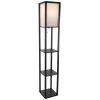 62.75 in. Black Etagere Style Floor Lamp by Lavish Home -BLACK DECKER store black lavish home floor lamps hw1000009 64 1000