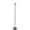 75.5 in. Black Metal Torchiere Floor Lamp with Frosted Glass Shade by Lavish Home 2 75.5 in. Black Metal Torchiere Floor Lamp with Frosted Glass Shade by Lavish Home -BLACK DECKER store black lavish home floor lamps hw1000029 64 1000