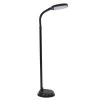 60 in. LED Natural Full Spectrum Sunlight Gooseneck Floor Lamp with Dimmer Switch in Black by Lavish Home -BLACK DECKER store black lavish home floor lamps w020088 64 1000