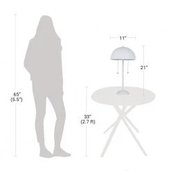 21 in. Blue Modern Table Lamp with Shade and LED Bulb Included by Cresswell -BLACK DECKER store blue cresswell table lamps 22355 002 4f 1000