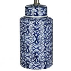 20 in. Blue Transitional Table Lamp with Shade and LED Bulb Included by Cresswell -BLACK DECKER store blue cresswell table lamps 22402 000 44 1000