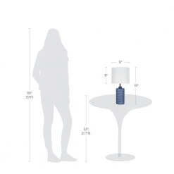 18 in. Blue Ceramic Accent Lamp by Cresswell -BLACK DECKER store blue cresswell table lamps bm1470 00 44 1000