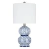 19.5 in. Blue Geometric Traditional Table Lamp with Shade and LED Bulb Included by Cresswell 2 19.5 in. Blue Geometric Traditional Table Lamp with Shade and LED Bulb Included by Cresswell -BLACK DECKER store blue geometric cresswell table lamps 23032 000 64 1000