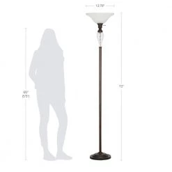 72 in. Bronze Traditional Torchiere Floor Lamp by Cresswell -BLACK DECKER store bronze cresswell floor lamps bm1551 01 44 1000