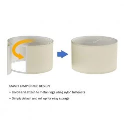 58 in. Brown and Black Mid-Century Modern LED Floor Lamp End Table with USB Charging Port by Lavish Home -BLACK DECKER store brown lavish home floor lamps hw1000076 1f 1000