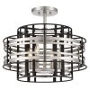 Presten 20 in. 4-Light Brushed Nickel and Sand Coal Semi-Flush Mount by Metropolitan -BLACK DECKER store brushed nickel and sand coal metropolitan flush mount lights n7983 420 64 1000