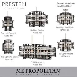 Presten 1-Light Brushed Nickel and Sand Coal Cylinder Mini Pendant by Metropolitan -BLACK DECKER store brushed nickel and sand coal metropolitan pendant lights n7980 420 44 1000