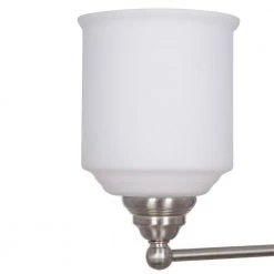 3-Light Brushed Nickel Contemporary Chandelier Pendant Light with Opal Glass Shades by Cresswell -BLACK DECKER store brushed nickel cresswell chandeliers 24073 000 44 1000