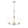 3-Light Brushed Nickel Contemporary Chandelier Pendant Light with Opal Glass Shades by Cresswell -BLACK DECKER store brushed nickel cresswell chandeliers 24073 000 64 1000