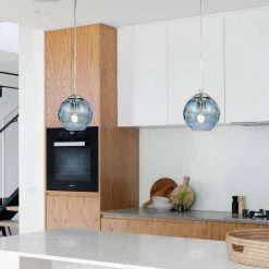 69 in. Hammered Blue Glass Pendant by Cresswell -BLACK DECKER store brushed nickel cresswell chandeliers bm1537 01 31 1000