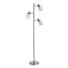 68 in. 3-Head Track Tree Brushed Nickel Floor Lamp with Ribbed Glass Shades by Cresswell -BLACK DECKER store brushed nickel cresswell floor lamps 20442 000 64 1000
