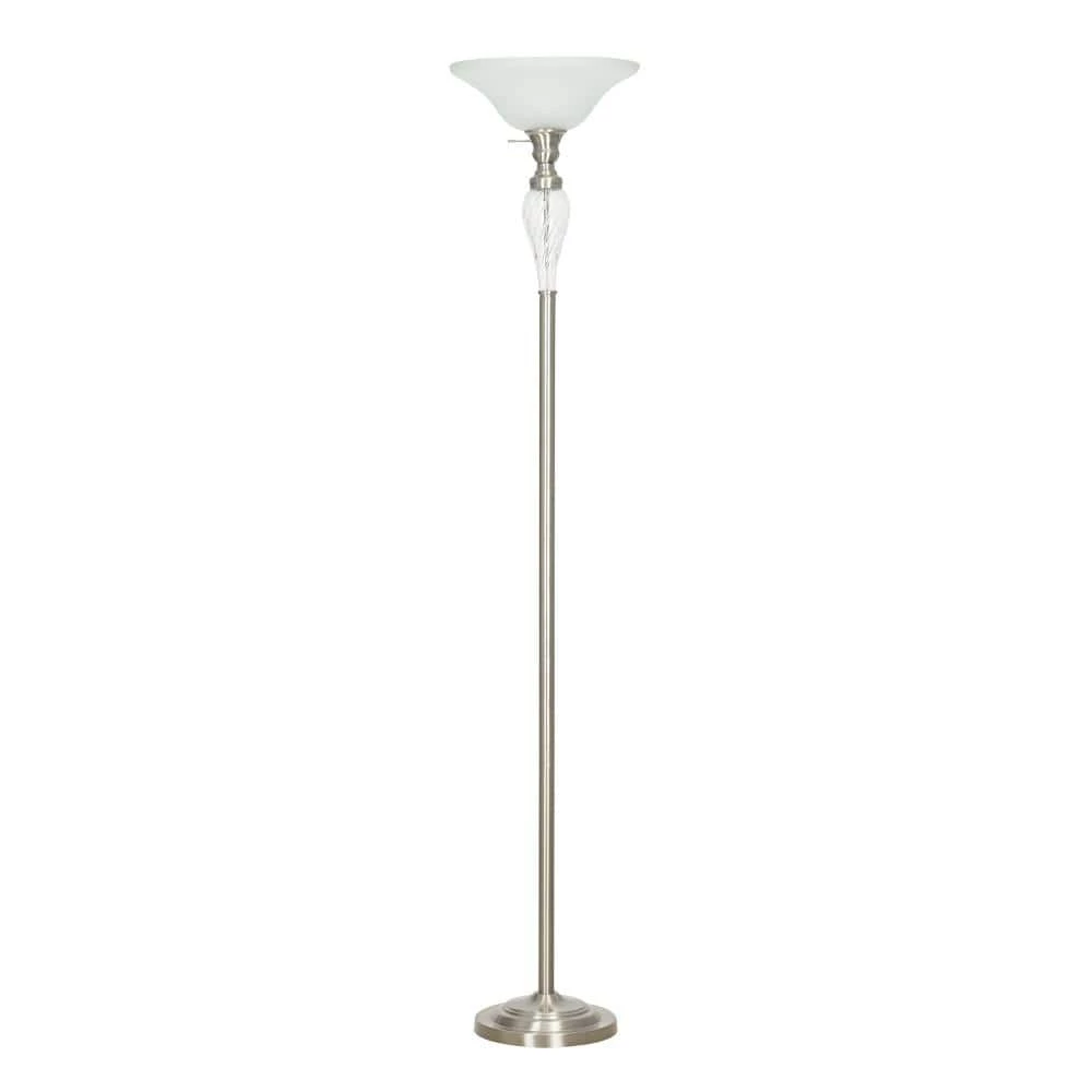 72 in. Brushed Nickel Traditional Torchiere Floor Lamp by Cresswell 3 72 in. Brushed Nickel Traditional Torchiere Floor Lamp by Cresswell