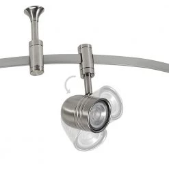 8 ft. Brushed Nickel 5-Light LED Flex Track Lighting Kit with Metal Shades by Cresswell -BLACK DECKER store brushed nickel cresswell track lighting kits bm1579 01 1f 1000