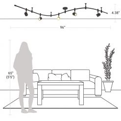 8 ft. Brushed Nickel 5-Light LED Flex Track Lighting Kit with Metal Shades by Cresswell -BLACK DECKER store brushed nickel cresswell track lighting kits bm1579 01 76 1000