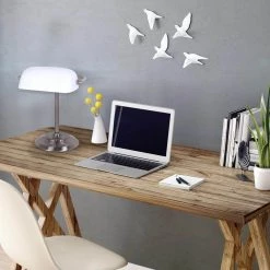 14.5 in. Silver Banker's Desk Lamp with White Shade by Cresswell -BLACK DECKER store chrome cresswell table lamps 17466 016 1f 1000