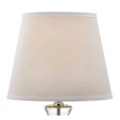 18 in. Clear Teardrop Glass Table Lamp with White Shade by Cresswell -BLACK DECKER store clear and silver cresswell table lamps 19896 001 c3 1000