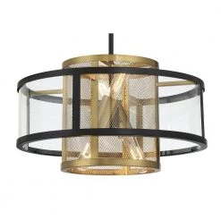 Soho 4-Light Coal and Soft Brass Cage Pendant to Flush Mount with Clear Glass Shade by Metropolitan 10 Soho 4-Light Coal and Soft Brass Cage Pendant to Flush Mount with Clear Glass Shade by Metropolitan -BLACK DECKER store coal and soft brass metropolitan chandeliers n7814 726 4f 1000