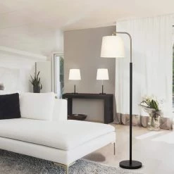 3-Piece Black Modern Lamp Set (2 Table Lamps, 1 Floor Lamp) by Cresswell -BLACK DECKER store cresswell lamp sets bm1565 01 31 1000