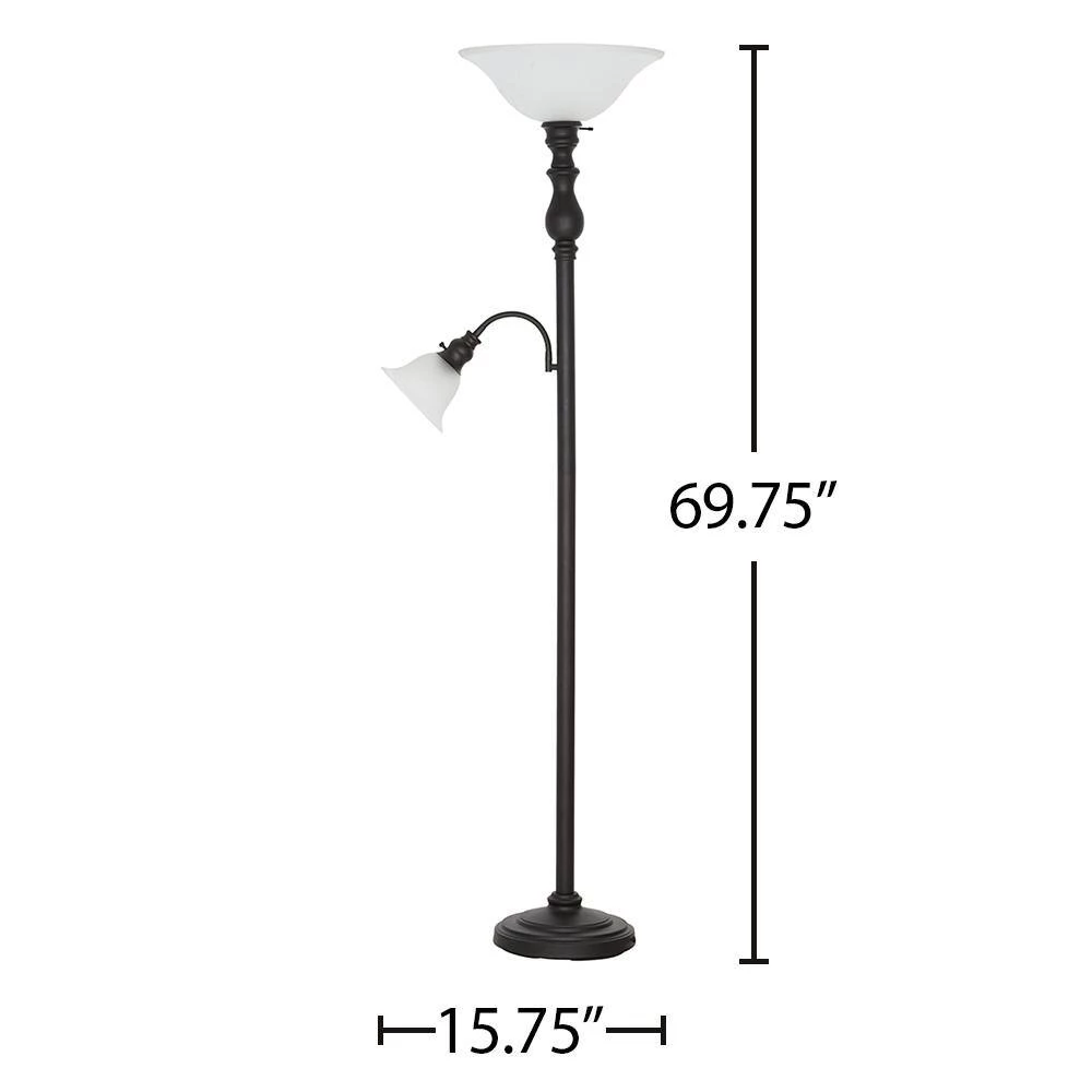 70 in. Dark Bronze Transitional Floor Lamp with LED Bulb Included by Cresswell 5 70 in. Dark Bronze Transitional Floor Lamp with LED Bulb Included by Cresswell - Image 3