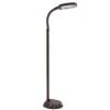 55 in. Natural Full Spectrum Sunlight Gooseneck Floor Lamp in Dark Woodgrain by Lavish Home -BLACK DECKER store dark wood grain lavish home floor lamps w020087 64 1000