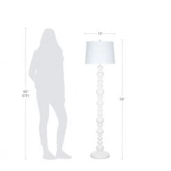 59 in. Glossy White Farmhouse Floor Lamp by Cresswell 12 59 in. Glossy White Farmhouse Floor Lamp by Cresswell -BLACK DECKER store glossy white cresswell floor lamps bm1552 01 44 1000