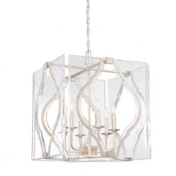 Brenton Cove 6-Light Gold Mist Gold Leaf Pendant with Clear Acrylic Shade by Metropolitan
