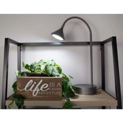 16 in. Gray Gooseneck LED Desk Lamp with 3 Brightness Levels by BLACK+DECKER -BLACK DECKER store gray black decker desk lamps vled1812gray bd 44 1000